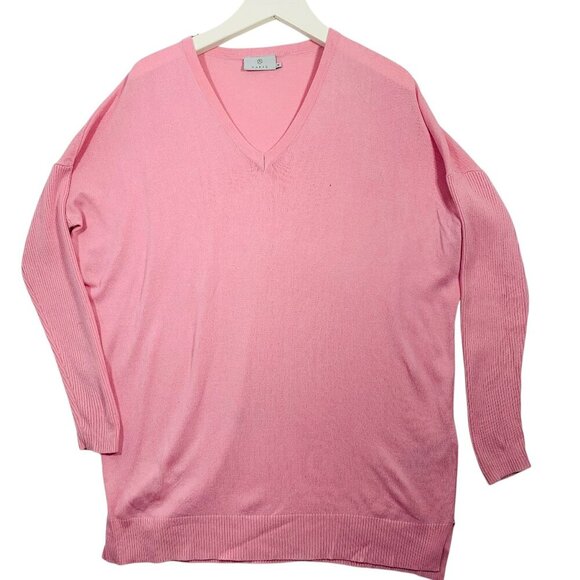 KAFFE KAmachelle Women's Knit sweater Long Sleeve V-Neck Pullover  size M pink - Picture 10 of 14